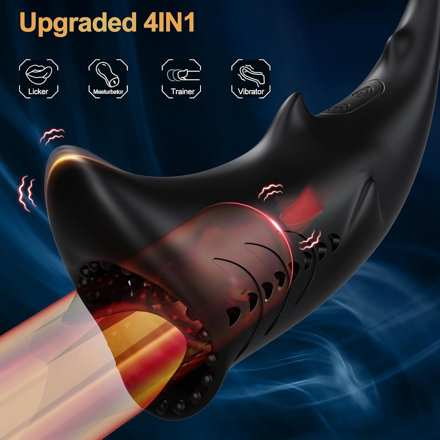 Tragbare Taschenmuschi Penis Trainer Vibrator Blowjob Masturbator mit 9 Vibrationsfunktionen