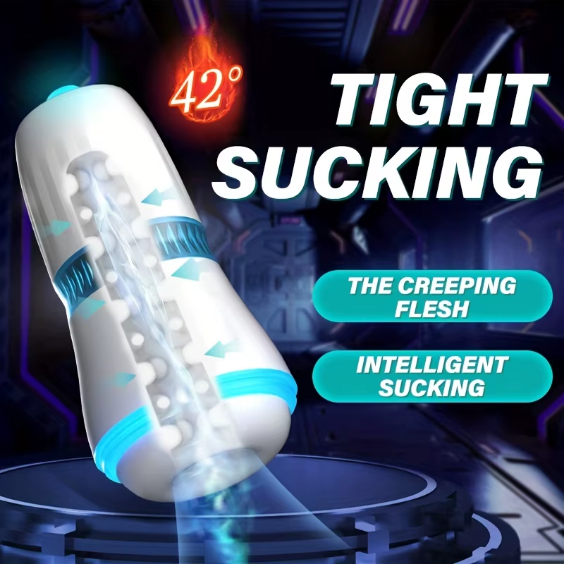 Elektrischer Masturbator Deep Throat Trainer mit 10 Teleskopfunktion & Rotierende