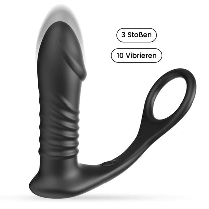 SIEG 3*10 Stoßen Vibrieren Eichel Prostata Vibrator Silikon