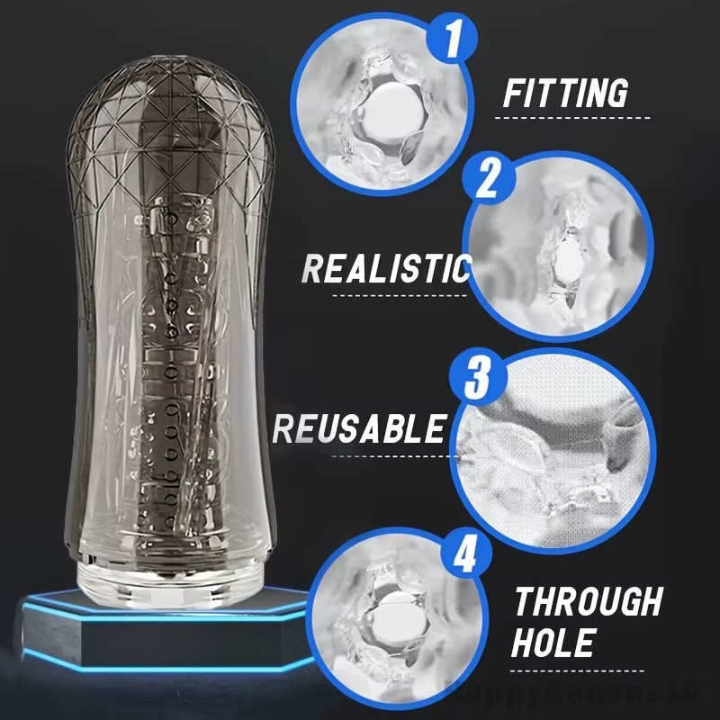 Crystal Masturbators Pocket Pussy Realistisch met 3 wetenschappelijke trainingsmodi 