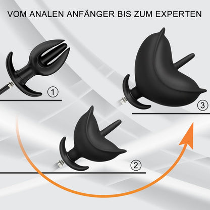 ABNEHMBARE LUFTPUMPE Medizinisches Flüssigsilikon Aufblasbar Analplug Buttplug