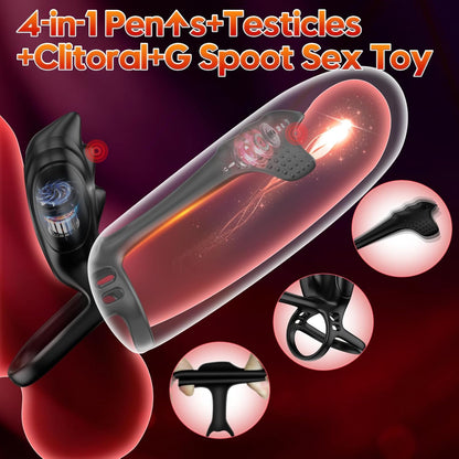 App-Steuerung Penistrainer Vibrator Cockring Stimulator mit 10 Vibrationsmodi