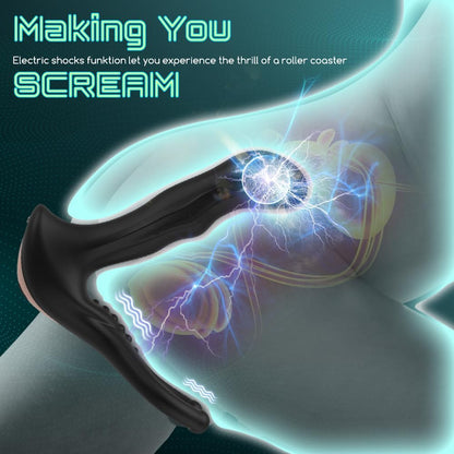 E-Stim Anal Prostata Vibrationsmassagegerät mit 7 Elektroschock und 8 Vibrationsmodi