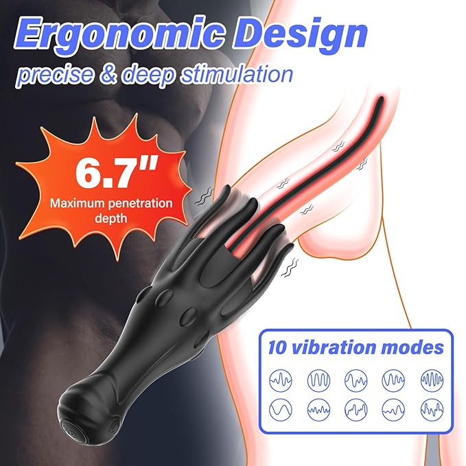 Penis Vibrator Stimulator Set Harnröhrenstimulatoren mit 10 Vibrationsstufen