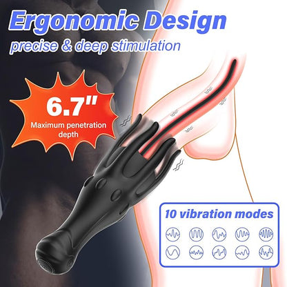 Penis Vibrator Stimulator Set Harnröhrenstimulatoren mit 10 Vibrationsstufen