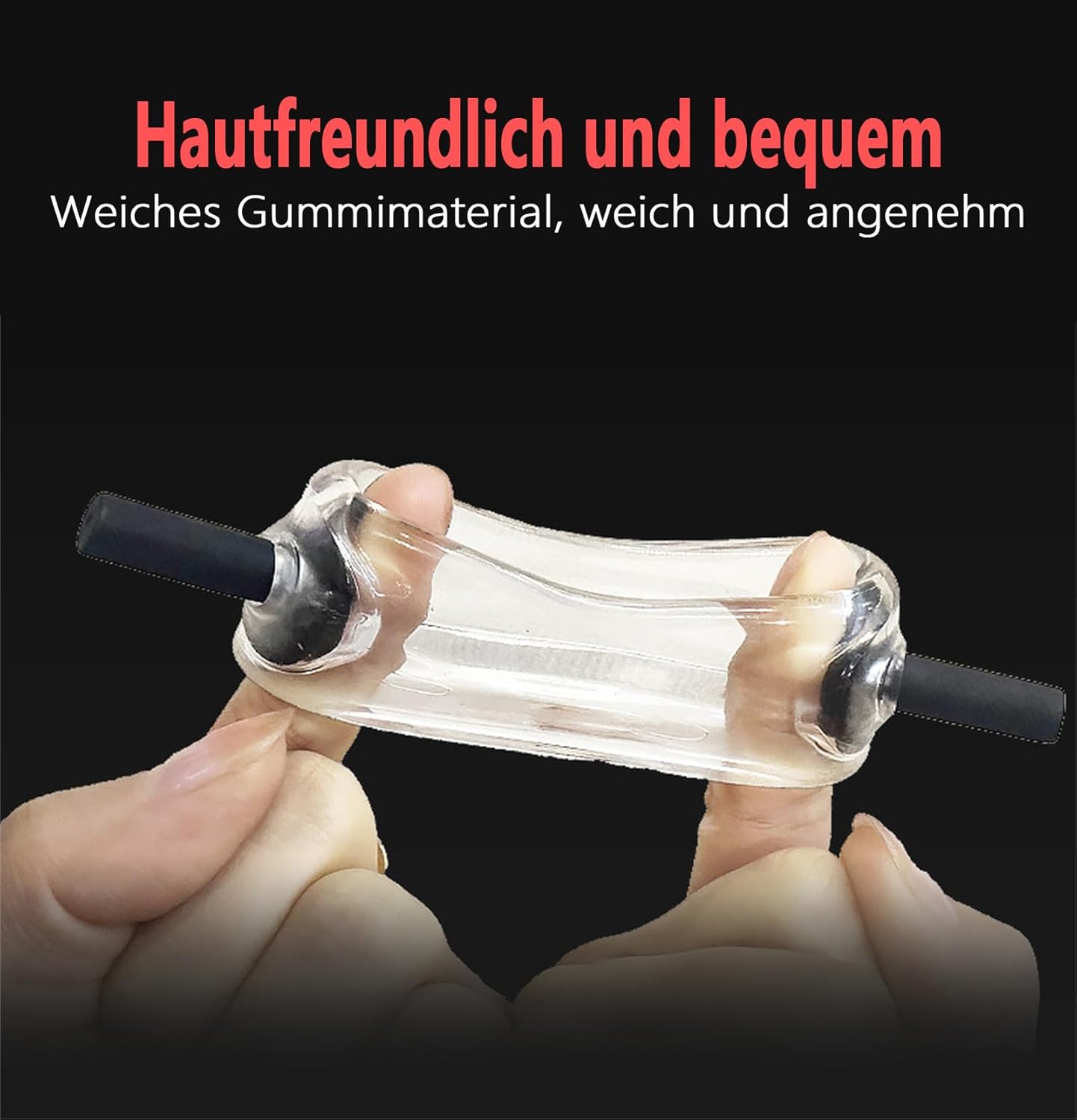 Elektro-Schock Penistrainer Cockring Stimulator mit Penis und Hodenringen