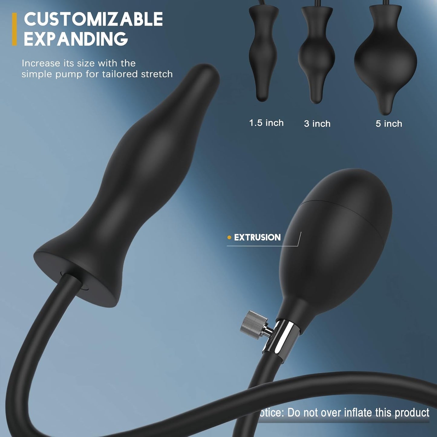 Konisch Silikon Expand Aufblasbarer Anal Toys Buttplug