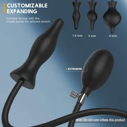 Konisch Silikon Expand Aufblasbarer Anal Toys Buttplug