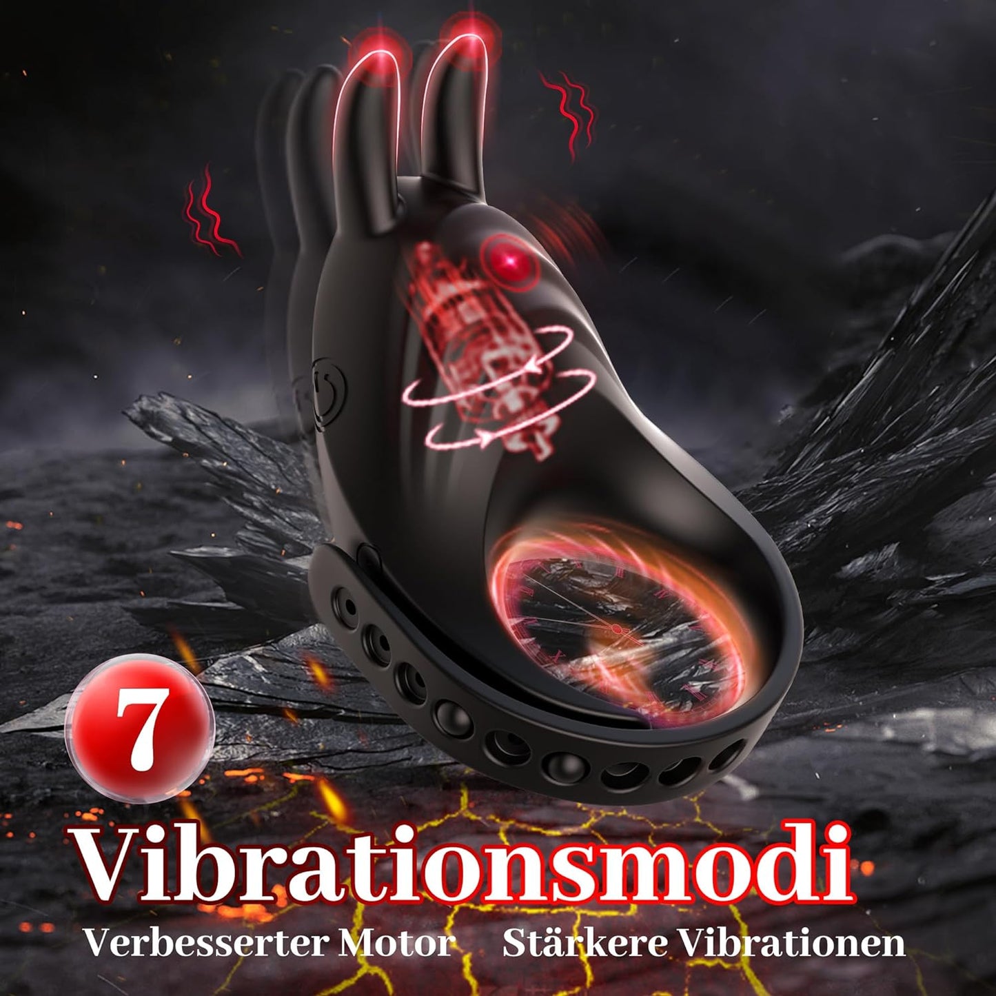 Multifunctionele cockring cockringvibrator met 7 krachtige vibratiestanden 