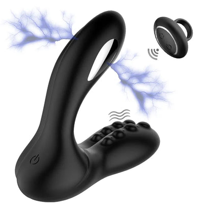2 IN 1 E-stim Analvibratoren Prostata Stimulator mit 8 Vibration & 8 Elektroschock Modi