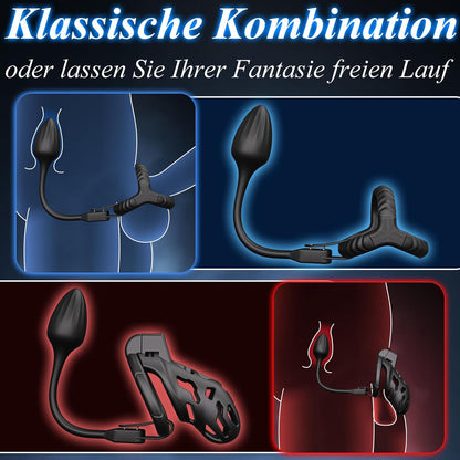 Prostata-Massagegeräte Analvibratoren Stimulator Cock Ring mit 9 Vibrationsmodi