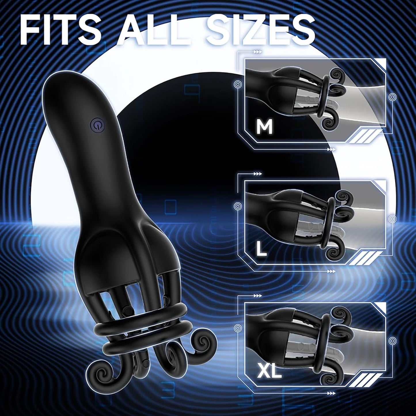 360° Umwickeln Penistrainer Eichelvibrator Masturbator mit 10 Vibrationsmodi