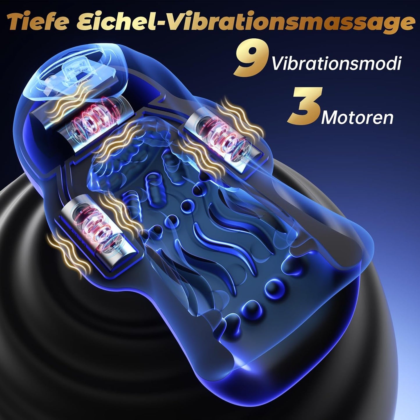 360° Umhüllt Penis Trainer Vibratorensets Masturbator Taschenmuschi mit 9 Modi