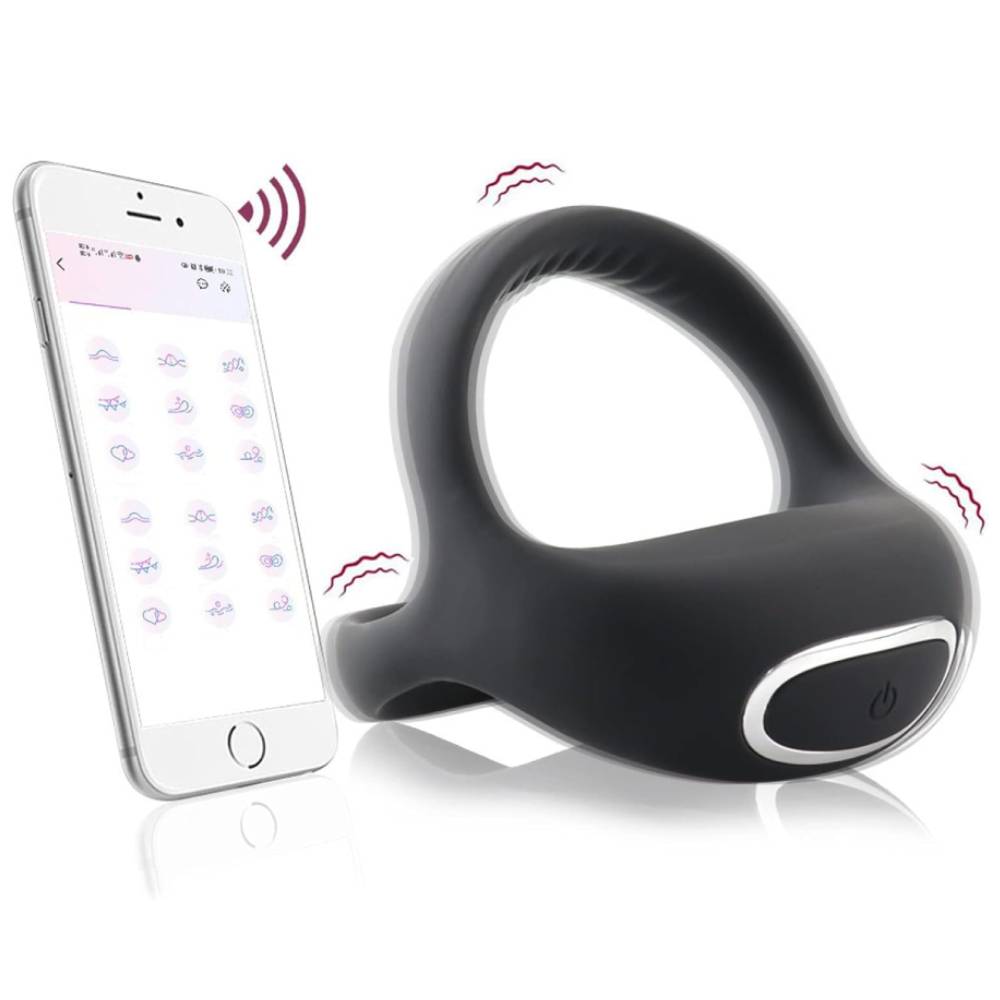 Vibrierender Penisring Silikon Dual Penisringe Vibrator mit 9 Vibrationsmodi