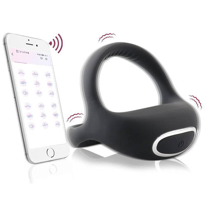 Vibrierender Penisring Silikon Dual Penisringe Vibrator mit 9 Vibrationsmodi