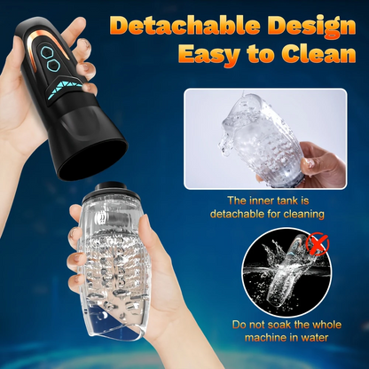 3 IN 1 Automatischer Masturbator  mit 10 Vibrationen 8 Stoß & Drehmustern