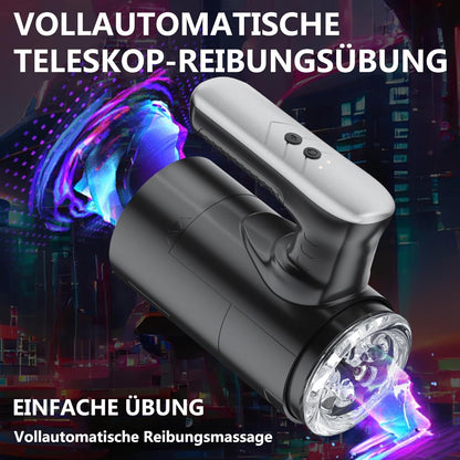 Elektrischer Masturbatoren Penis Trainer Blowjob mit 5 Teleskopmodi & 5 Rotationsmodi