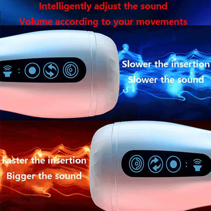 Elektrischer Masturbatoren Penistrainer Stroker Blowjob mit Schnellheizfunktion