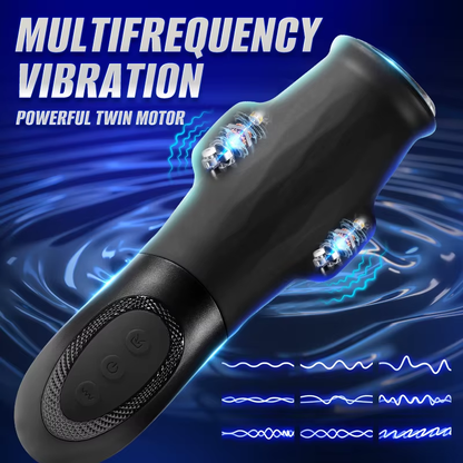 Elektrischer Masturbatorschale Blowjob Sex Machine mit 9 Vibrations & Saugfunktion