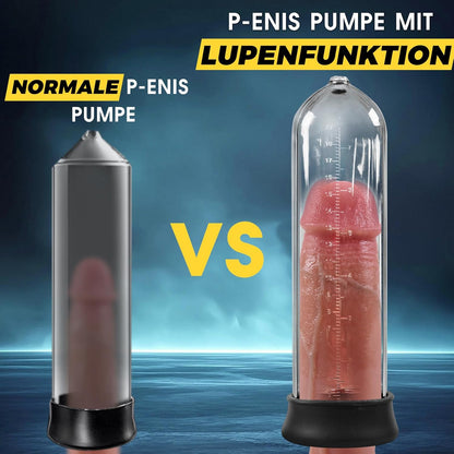 Manuelle Penis Vakuumpumpe Masturbatoren mit Vergrößerungsspiegel & Pistolengriff