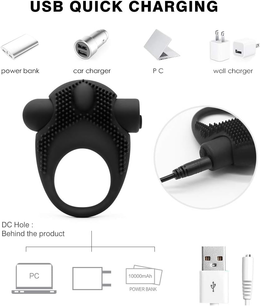 Vibrierender Penisringe Eicheltrainer Ejakulation mit 10 Geschwindigkeiten