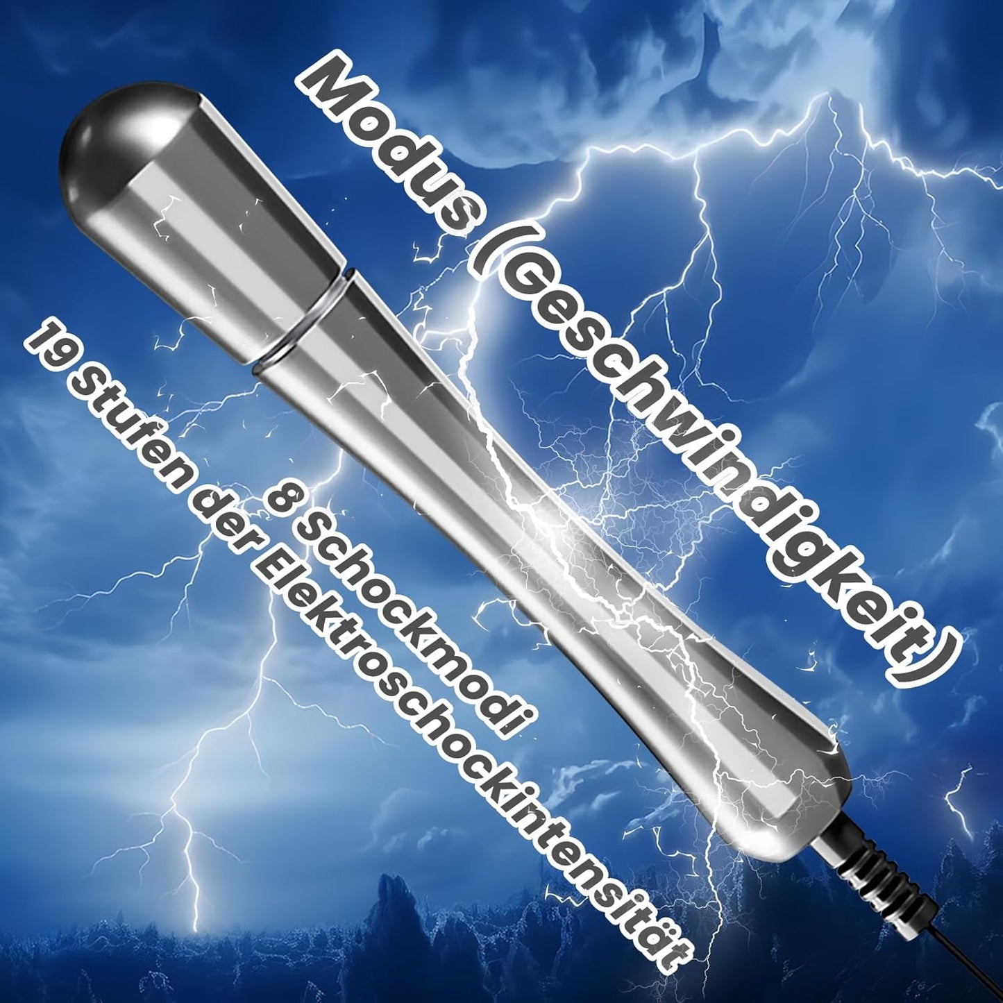 110 mm Elektro Schock Metall Buttplug elektrische Stimulator Prostata  Massager