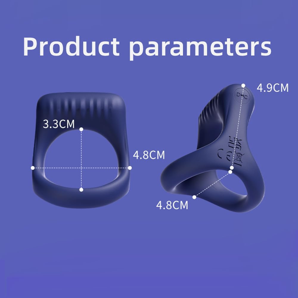 Y-förmiges Doppelring Penisringe Vibrator Trainer mit 10 Vibrationsmodi