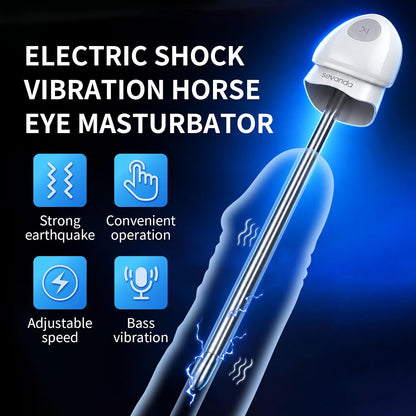 Elektrostimulations Penis Plug Vibrator Dilatator mit Harnröhren Katheter & 10 Vibrationsmodi