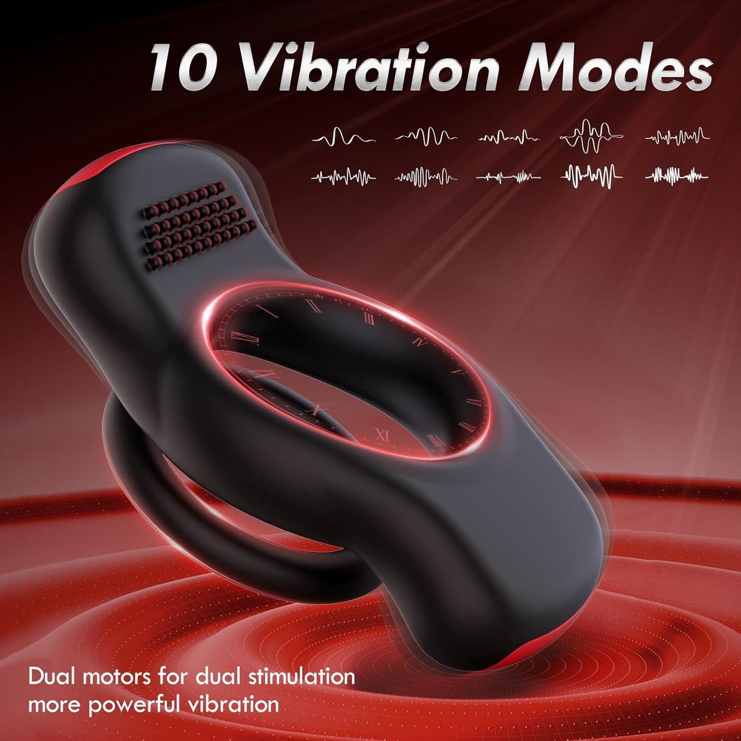 App & Ferngesteuerter Cock Ring Penistrainer Vibrator mit 10 Vibrationsmodi