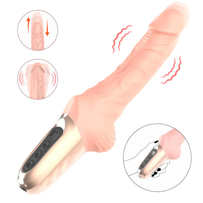Realistischer Dildo Vibrator Sexmaschine mit 9 Vibrations und Stoßmodi