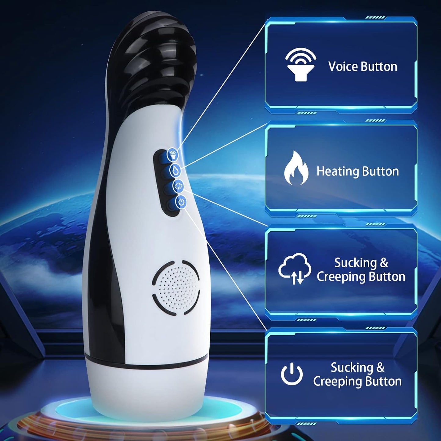 Automatischer Masturbator Stroker Sex Machine mit 5 Peristaltik und 10 Vibrationsmodi