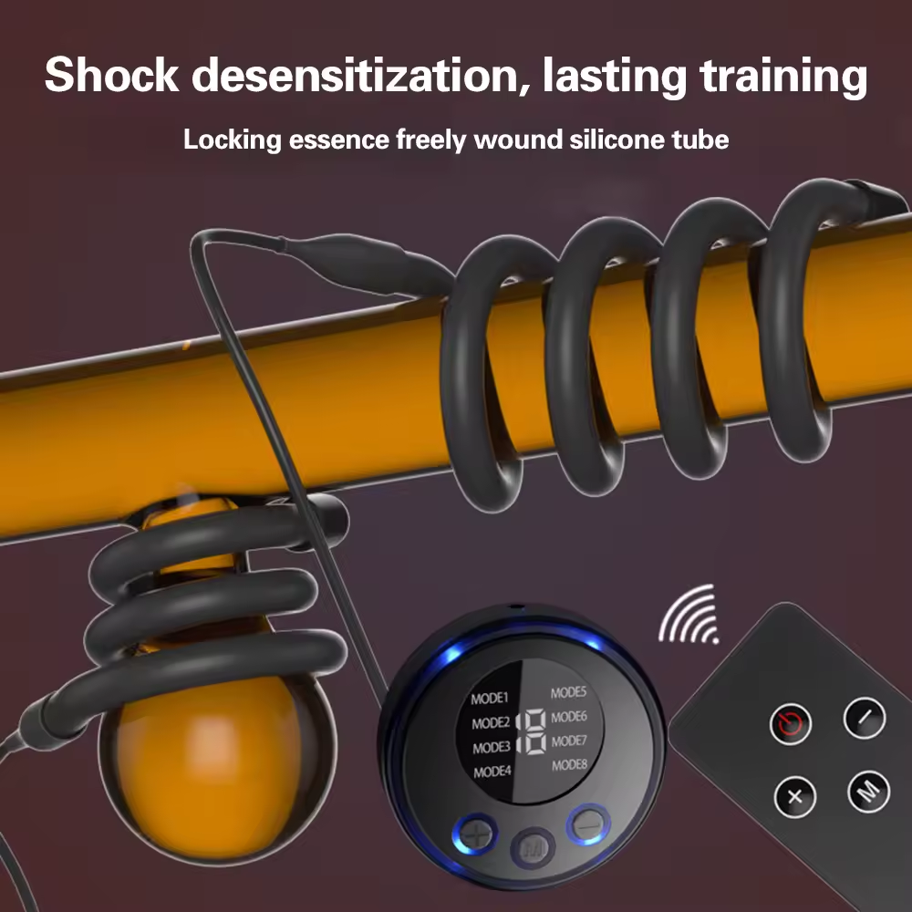 E-STIM Penistrainer Cock Ring Hodenring Starke Stimulator mit 10 Elektroschock