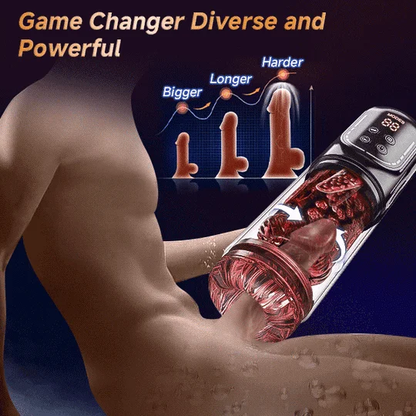 Automatischer Masturbator Penispumpen Lustmaschine mit 7 Stoß & Rotations & Vibrations