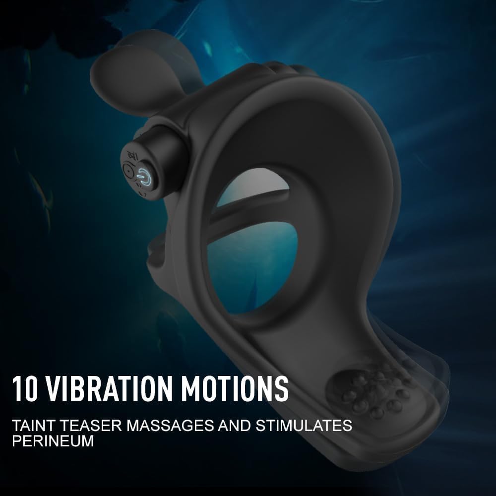 Intelligenter Elektrische Penistrainer Cockring mit 10 Leistungsstarken Vibrationsmodi