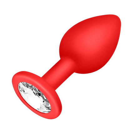 Silicone Anal Plug Small with Crystal Butt Plug 