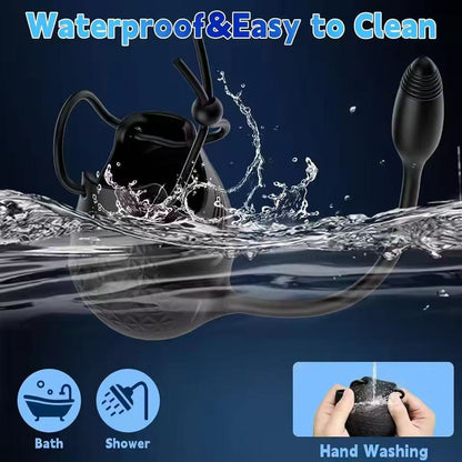 360° Hoden Stimulator Penis Trainer Vibrator Analplug Prostatamassager mit 10 Vibrations
