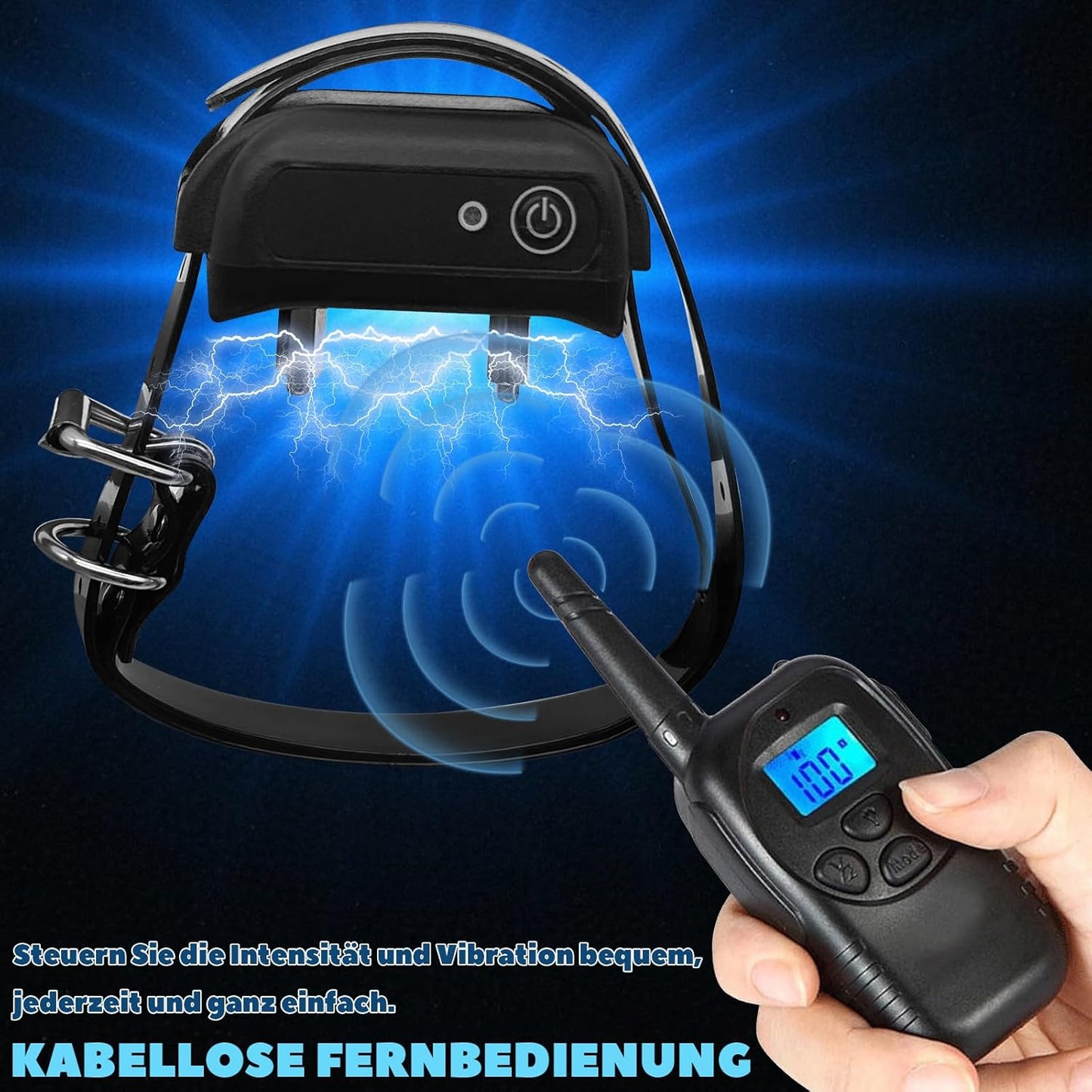 E-stim Penistrainer Eichelvibrator Cock Ring Masturbator mit Mehrere Elektroschock