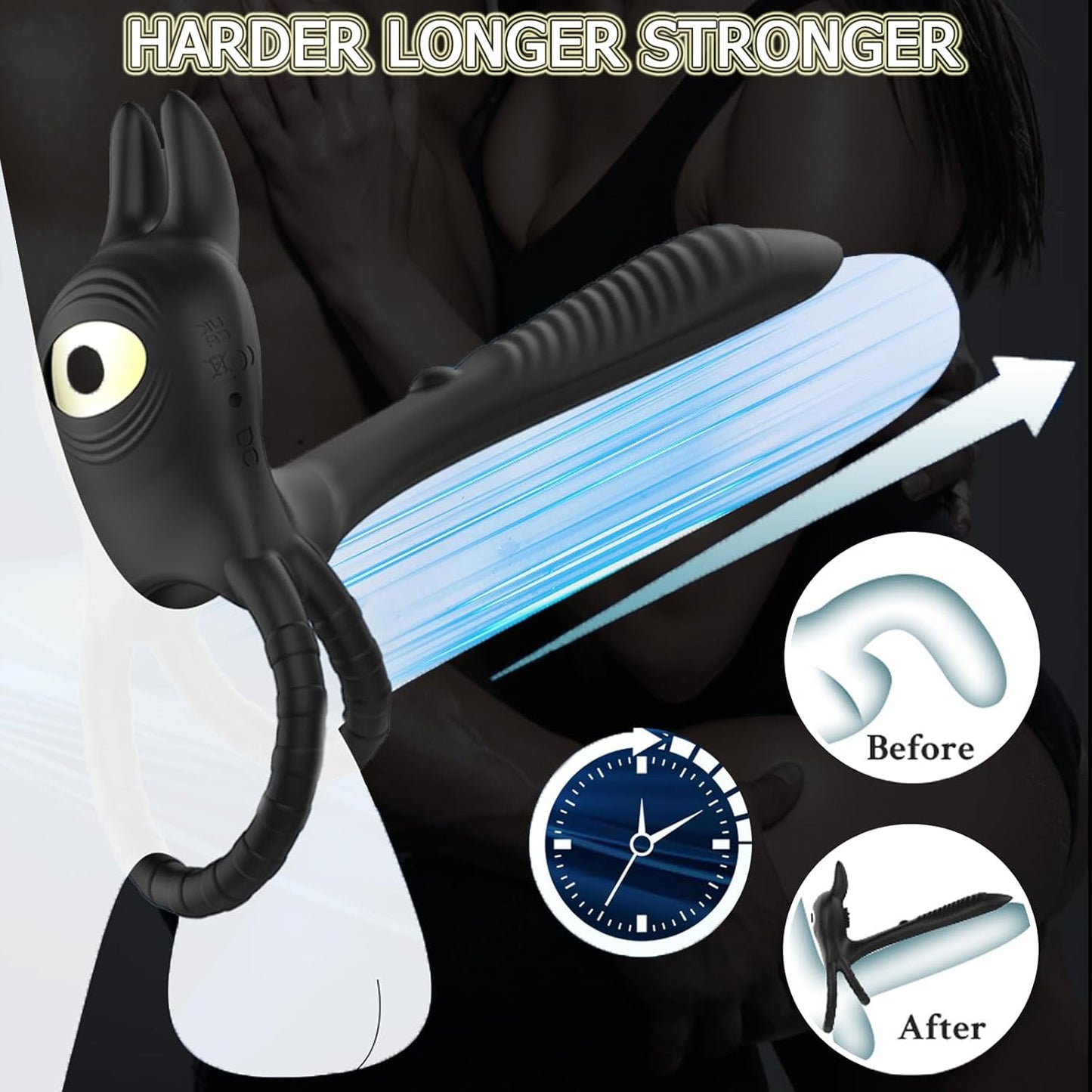Ferngesteuerter Cock Ring Penisrainer Vibrator G-Punkt Aufsatz mit 10 Modi