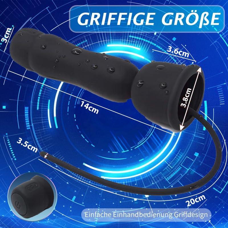 Harnröhrenvibrator Dilatatoren Penis Trainer Plug Vibrator mit 16 Vibrationsmodi