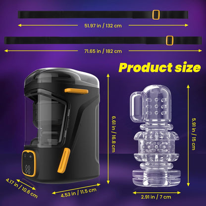 Tragbarer Automatischer Masturbator Stroker Blowjob mit 9 Stoß und 9 Vibrationsmodi