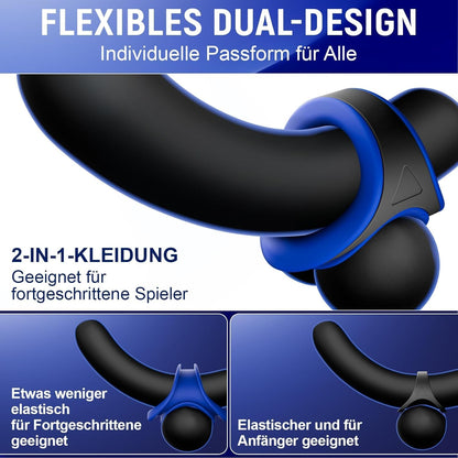 2 Stück Entfernbar Penisringe Verstärkte Unterstützung & Verzögerung Sex Toyset