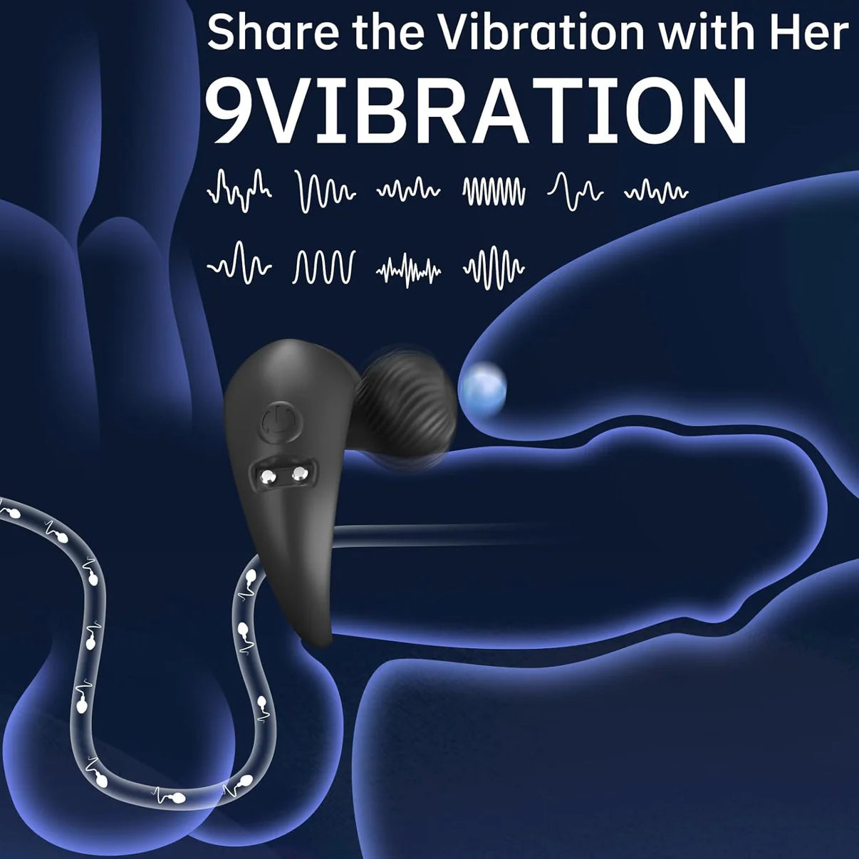 Cock Ring Erektionsfähigkeit Penistrainer Vibrator mit 9 Vibrationsmodi