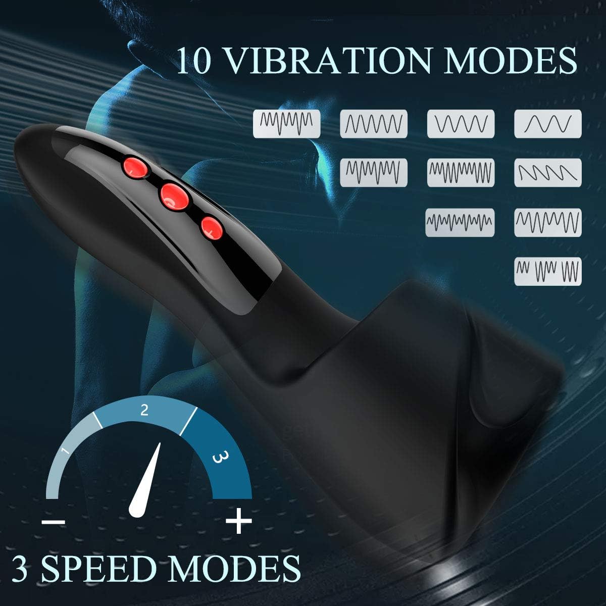 2 in 1 Elektrische Masturbatoren Penistrainer Vibratoren mit 9 Vibrationsmodi