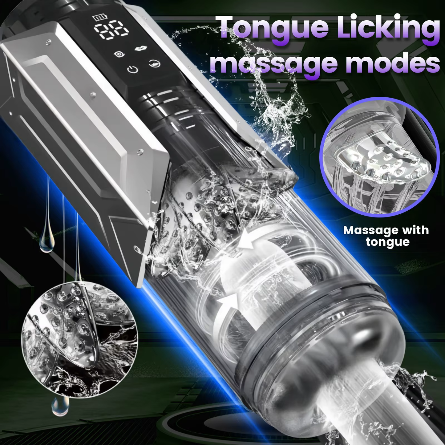 Elektrischer Masturbatoren Blowjob mit 7 Saug 7 Teleskop Dreh & 7 Vibrationsfunktionen