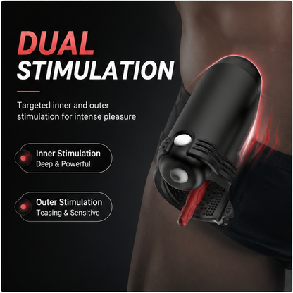360° Rundum Penistrainer Eichelmassagegerät Vibrator Stimulator mit 10 Vibrationsmodi
