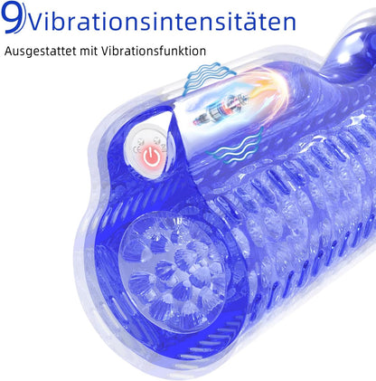 5D Innenstruktur Elektrischer Penistrainer Taschenmuschi mit 10 Vibrationsmodi