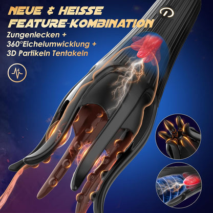 Penistrainer Vibrator Eichelmassagegerät Stimulator Oralsex Masturbatoren mit 10 Modi