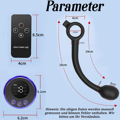 Elektro Shock Prostata Stimulation Analplug mit 8 Elektromodi & 19 Intensitätsstufen