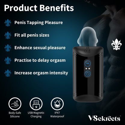 2 IN 1 Penistrainer Stroker Blowjob Masturbator mit 9*9 Pulsierendem und Vibrationsmodi