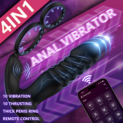 Prostata Massagegerät Analvibrator Stimulator Buttplug 10 Vibrations und Stoßmodi